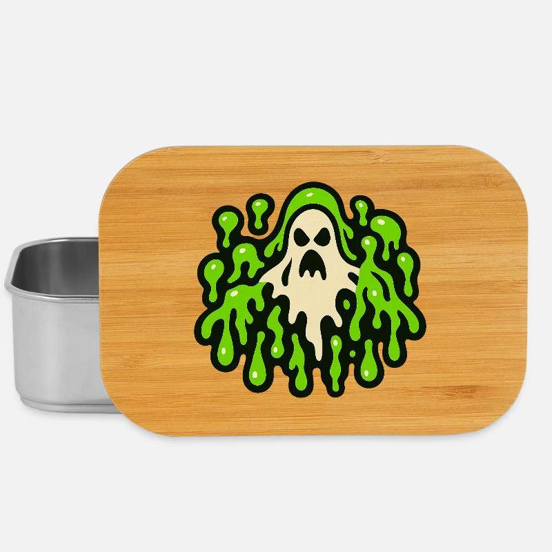 Spooky ghost slime print - Lunch Box - silver