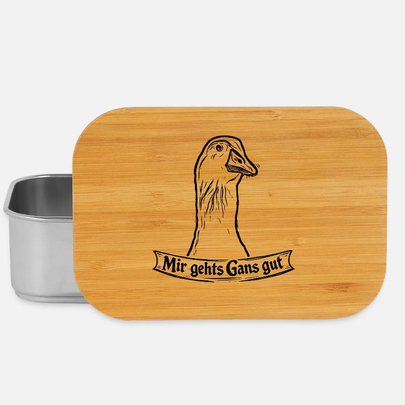 Gans - Lunch Box - Silber