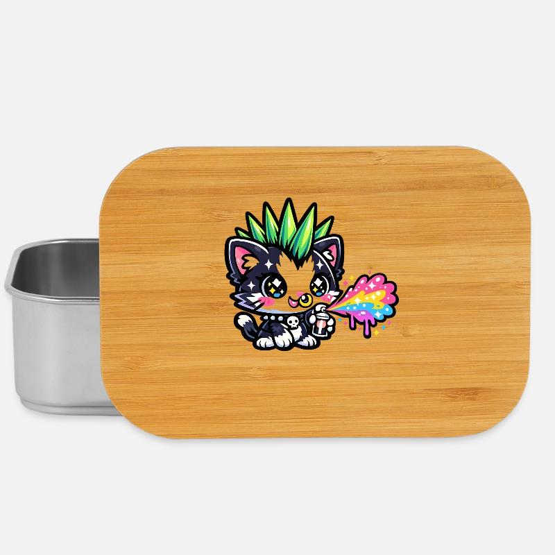 Punkkätzchen Neon Sprühfarben - Lunch Box - Silber