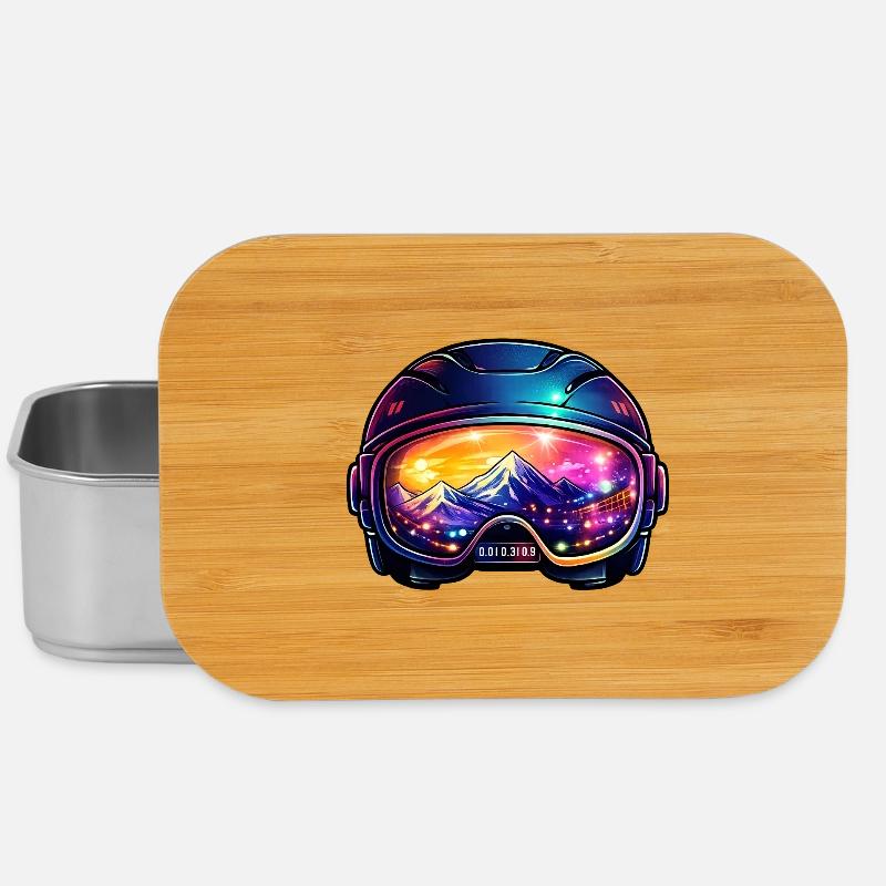 Farbiger Helm - Lunch Box - Silber