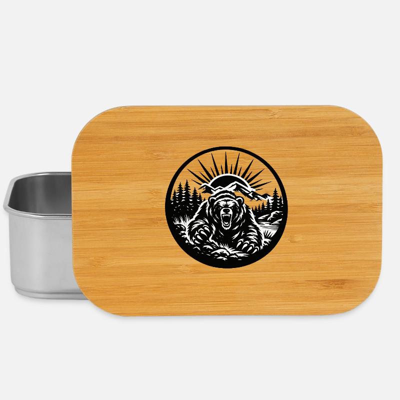 Ours – Faune nordique - Boîte à goûter - argent