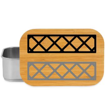 Zaun Gitter Muster Rahmen - Lunch Box - Silber - Vorne