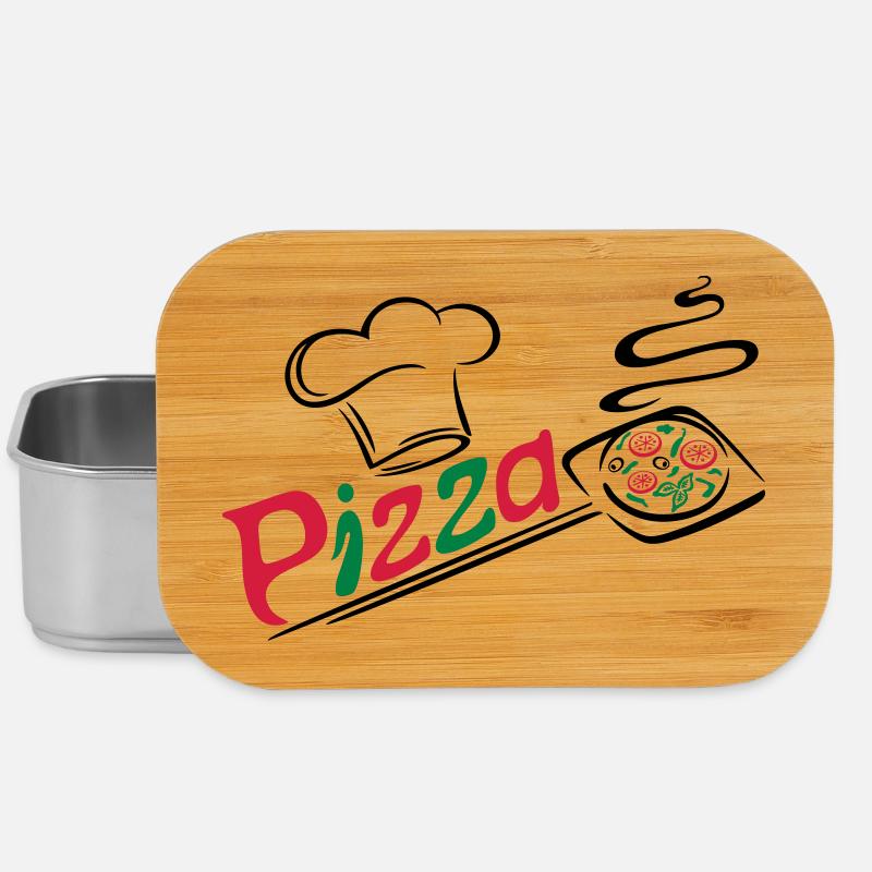 Pizza Bäcker mit Kochmütze, chef hat - Boîte à goûter - argent