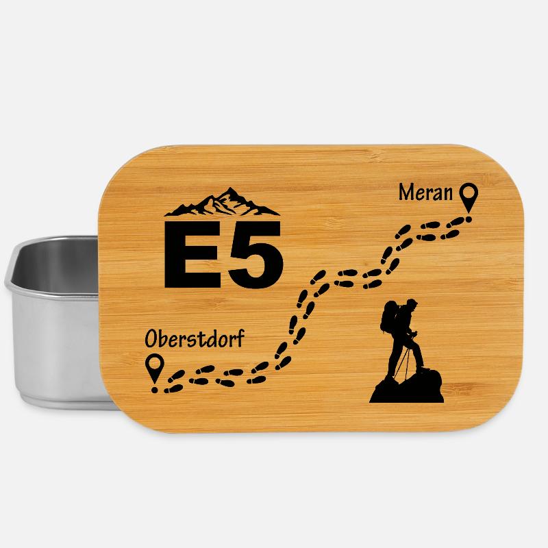 E5 Alpenüberquerung - Lunch Box - Silber