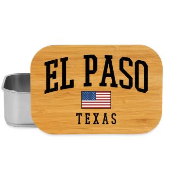 T-shirt rétro El Paso Texas - Boîte à goûter - argent - Devant
