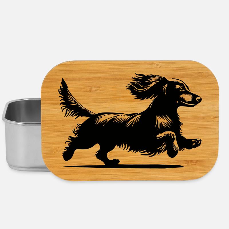 Dackel - Lunch Box - Silber