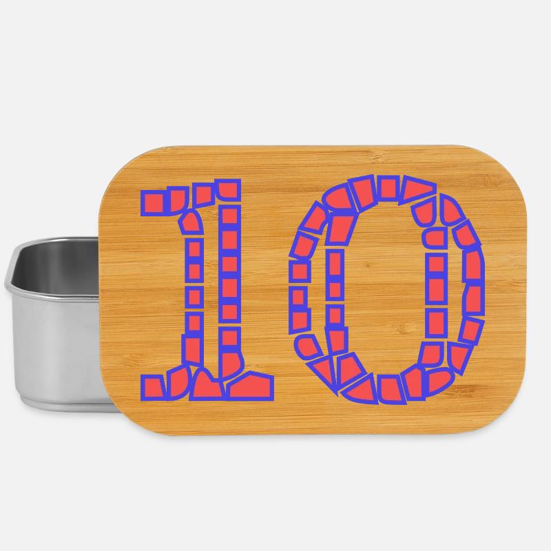 10. 10 ANS. 10e ANNIVERSAIRE. ANNIVERSAIRE 10 ANS. - Boîte à goûter - argent