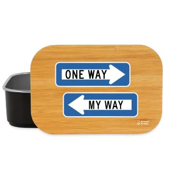Duo de signes One Way vs My Way - Boîte à goûter - noir - Devant
