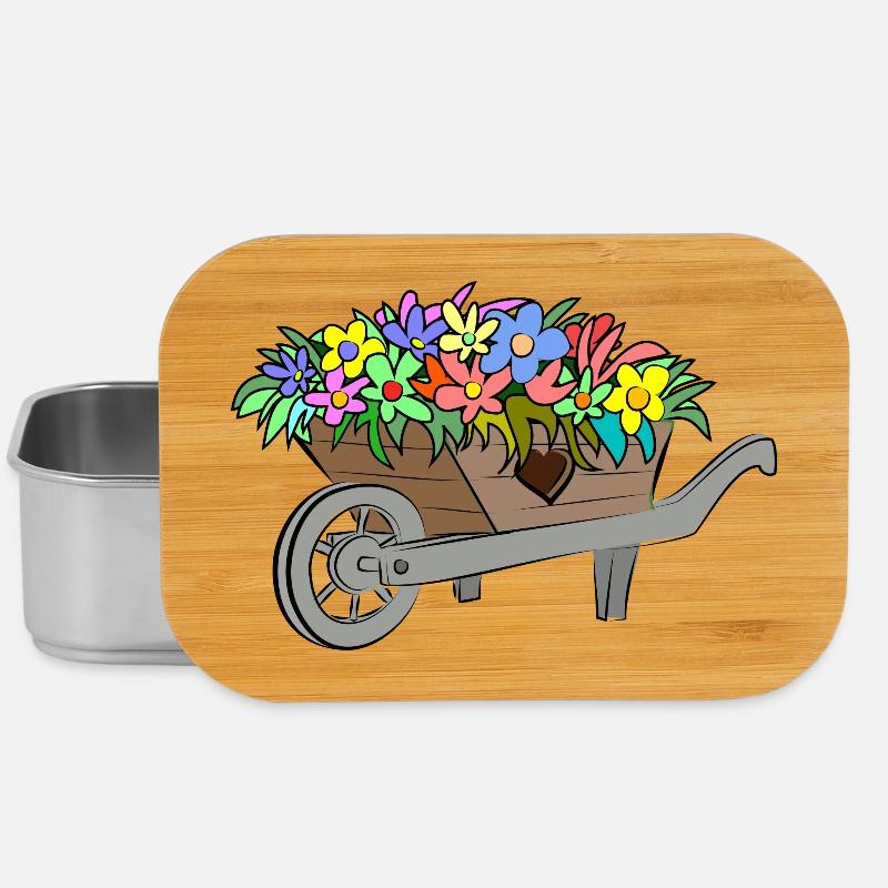 Blumen Frühling - Lunch Box - Silber