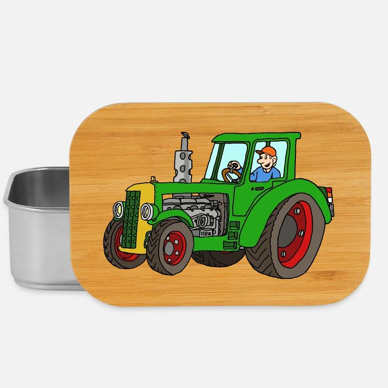 Treckerfahren - Lunch Box - Silber