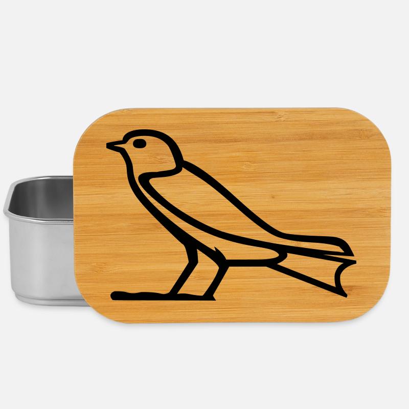 Hiéroglyphe d’oiseau - Boîte à goûter - argent