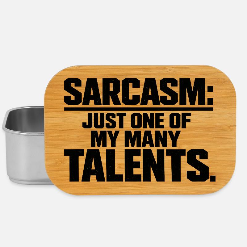 Sarcasm Funny Quote - Lunch Box - silver