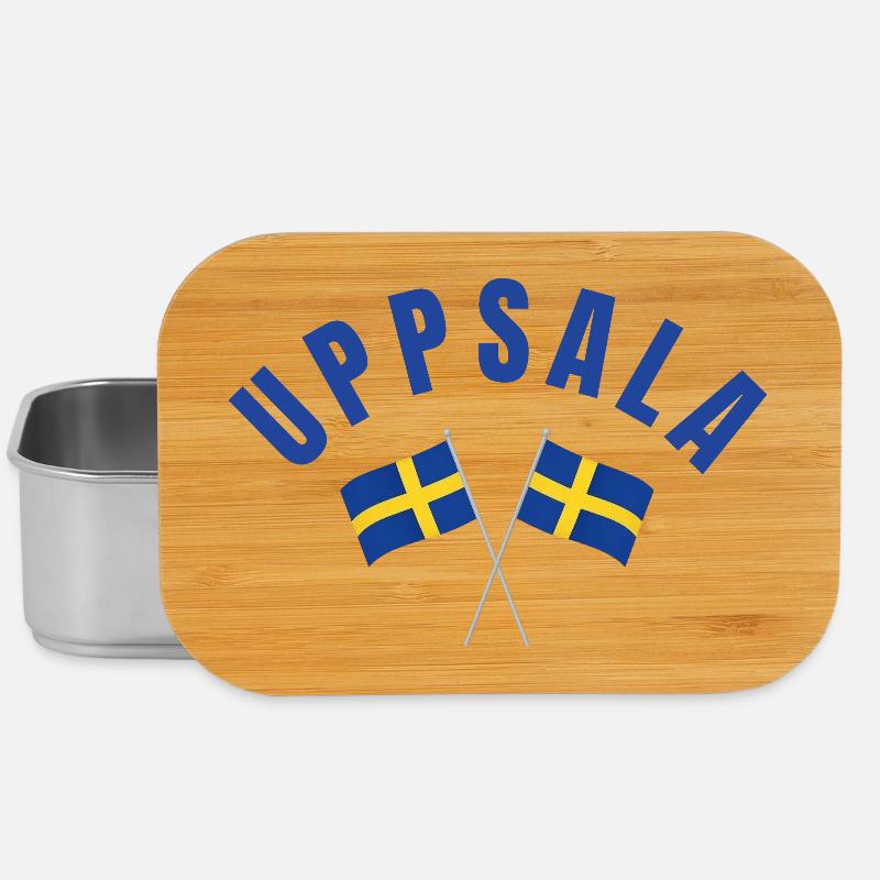 Uppsala Swedish Flags - Lunch Box - silver