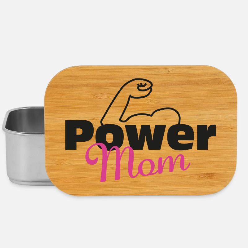 Power Mom black-pink - Lunch Box - silver
