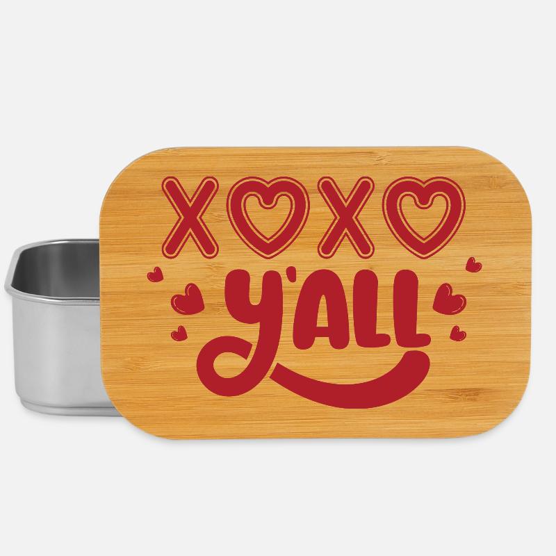 Love and Joy Heart Pattern Design - Lunch Box - silver