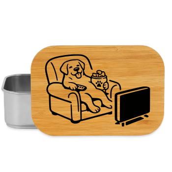 Dog Dog Chill Mode Chips Food TV TV - Lunch Box - silver - Front