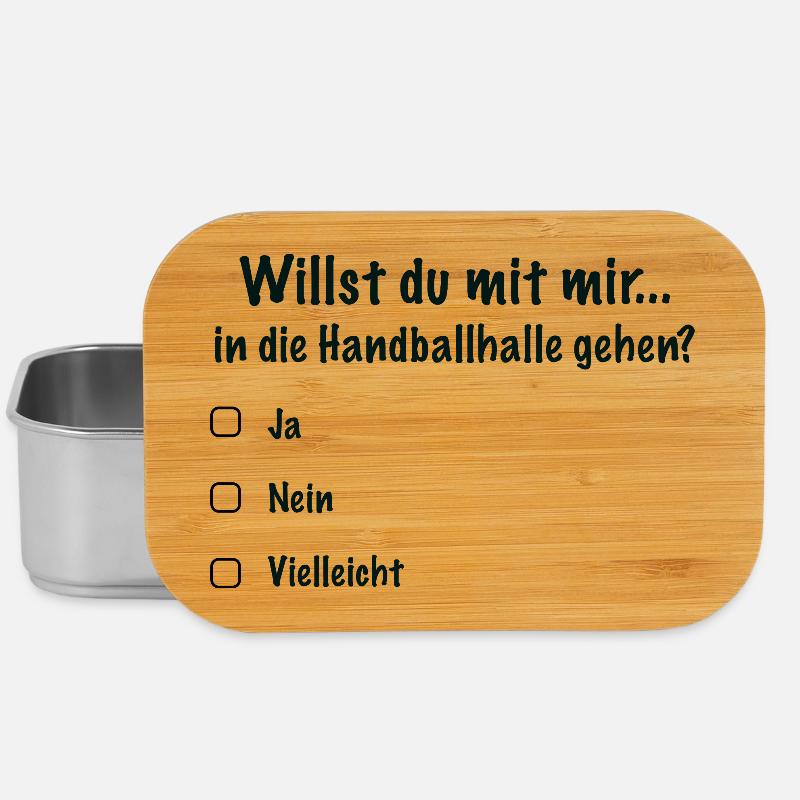 Date de handball Invitation (Noir) - Boîte à goûter - argent