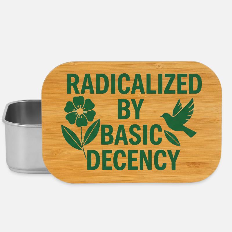 Progressive Values Basic Decency Shirt - Lunch Box - Silber