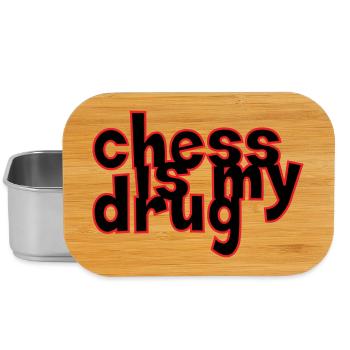 Addict aux Échecs Chess is my Drug - Lunch Box - silver - Front