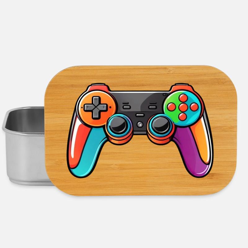 Gamepad Controller Colors Colorful - Lunch Box - silver