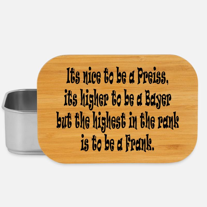 Its nice to be a Preiss ... - Lunch Box - Silber