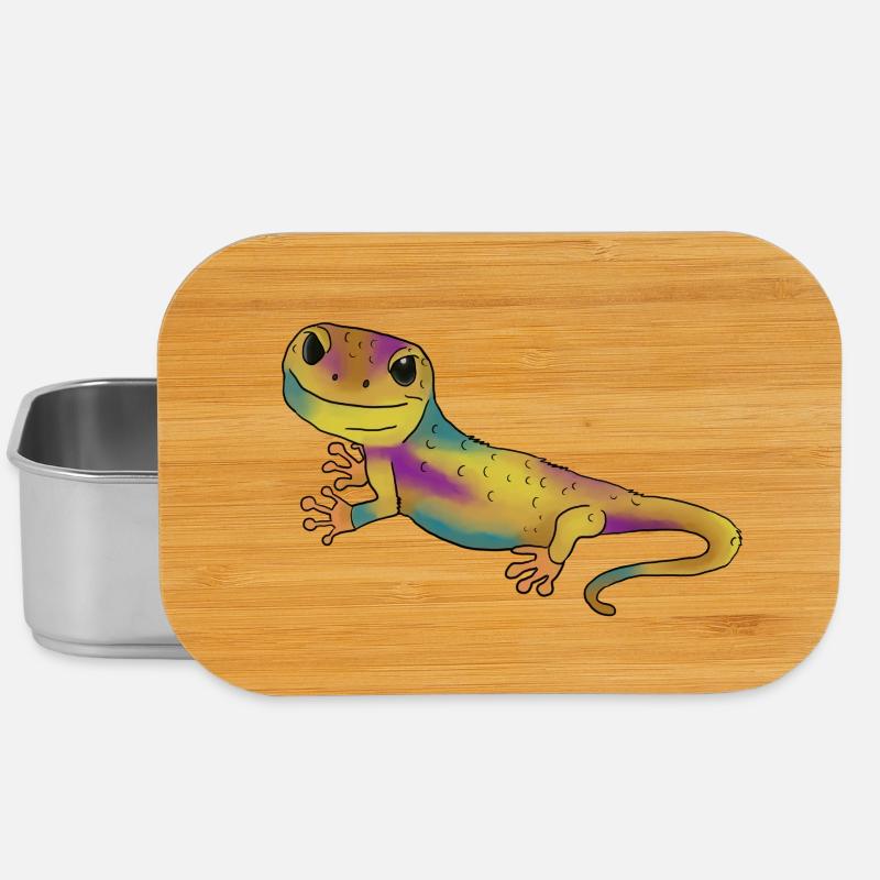 Geko - Lunch Box - Silber