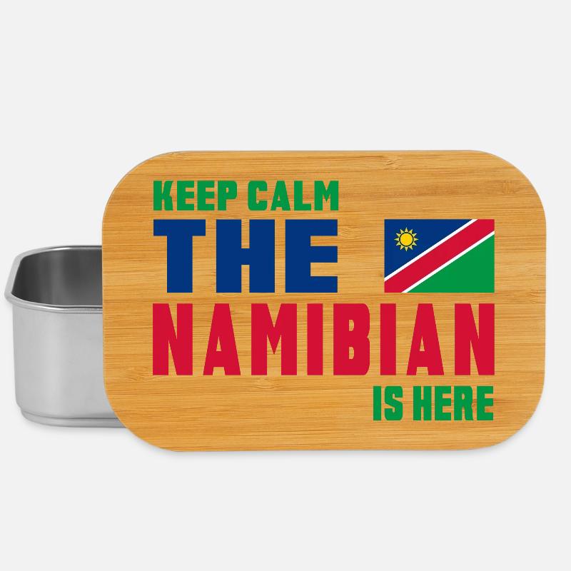 Keep Calm Namibia Flaggen Design - Lunch Box - Silber