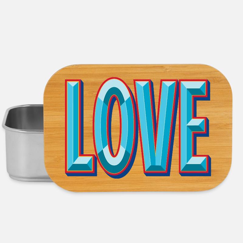 LOVE 3D-Ausschnitt - Lunch Box - Silber
