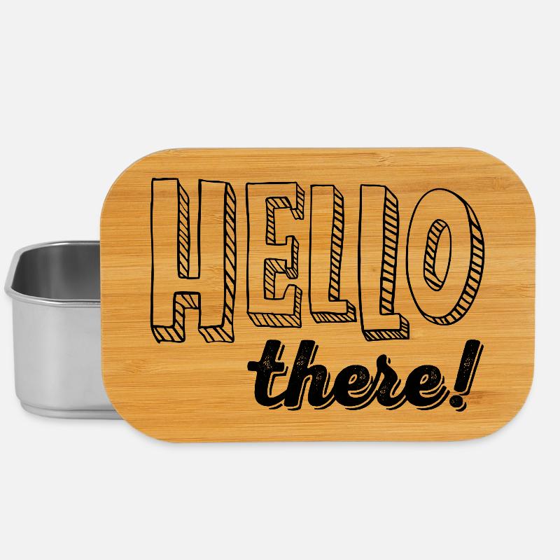 HELLO there! - Lunch Box - silver