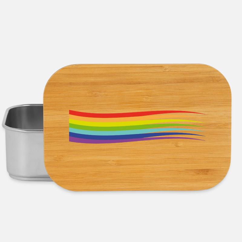 BANNIÈRE ARC-EN-CIEL | Drapeau arc-en-ciel - Boîte à goûter - argent