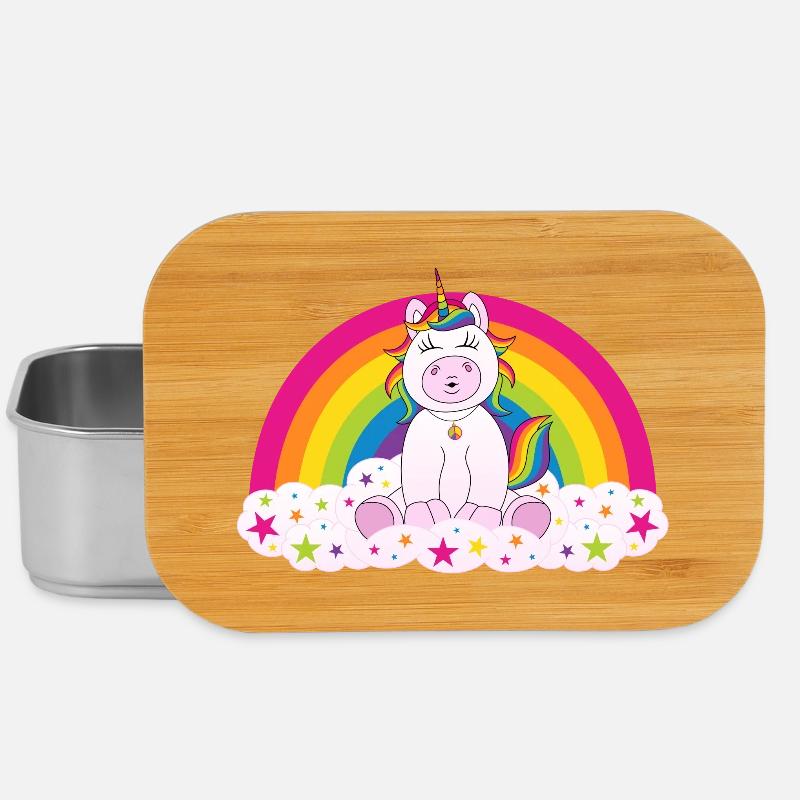 Einhorn Regenbogen - Lunch Box - Silber