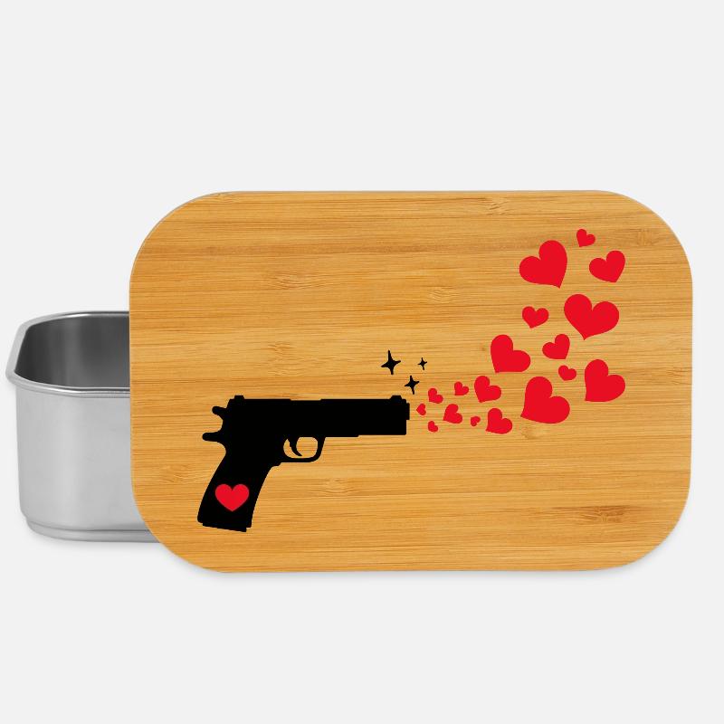 Friedensbewegung Herz Frieden Liebe Statement - Lunch Box - Silber