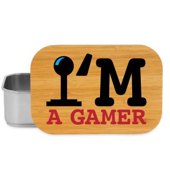 A Gamer Bold Typography - Lunch Box - silver - Front