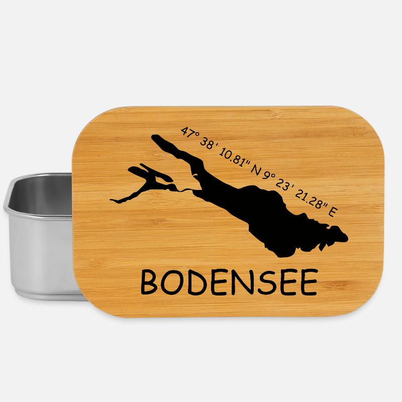Bodensee Koordinaten - Lunch Box - Silber