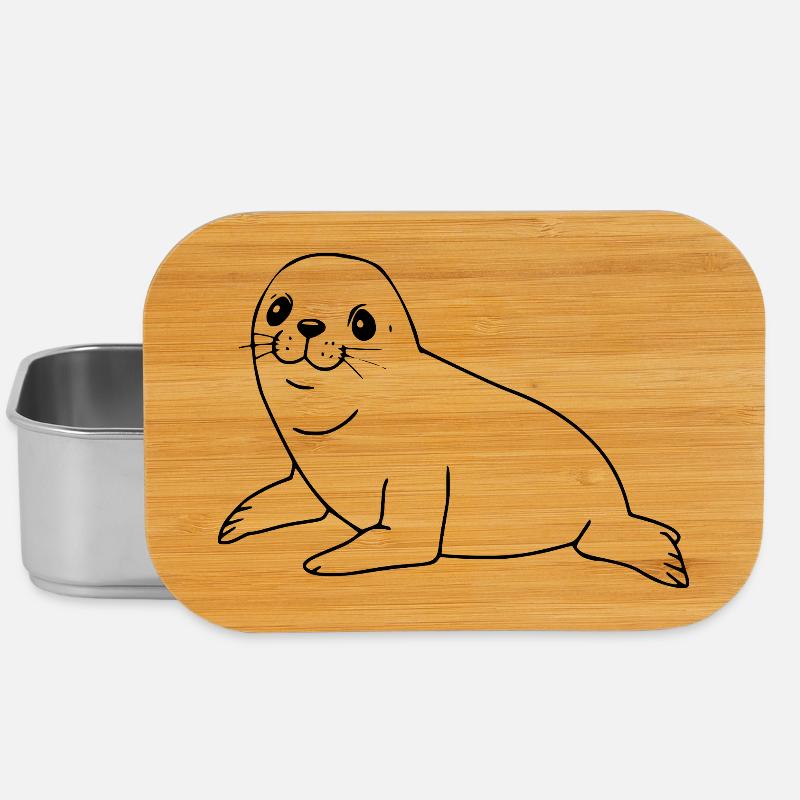 Seehund Robbe - Lunch Box - Silber
