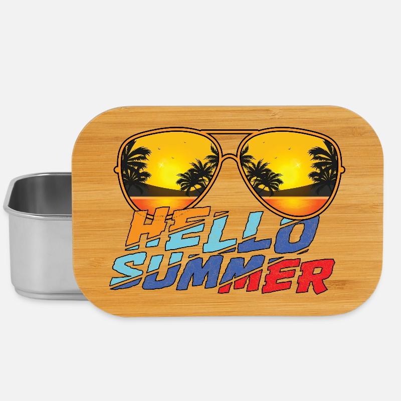 Hello Summer Sunglasses Vibes - Lunch Box - silver