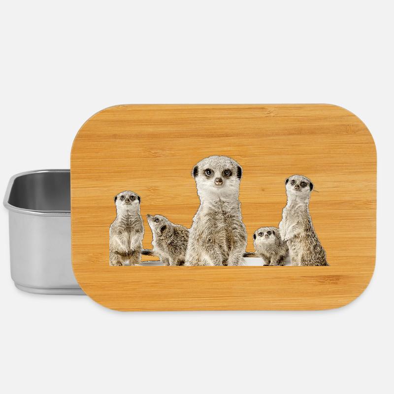 Famille de suricates - Boîte à goûter - argent