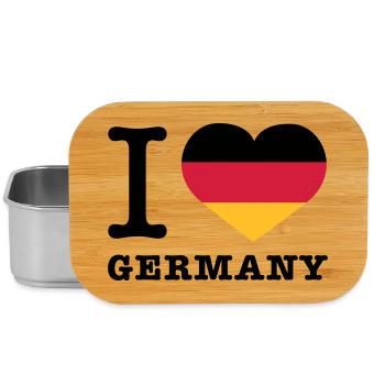 I love Germany | Herz | Heart - Boîte à goûter - argent - Devant