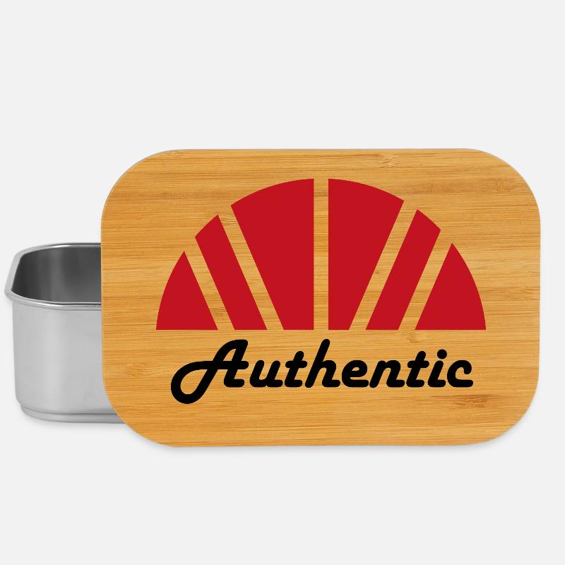 Authentische abstrakte Red Ray Dawn - Lunch Box - Silber