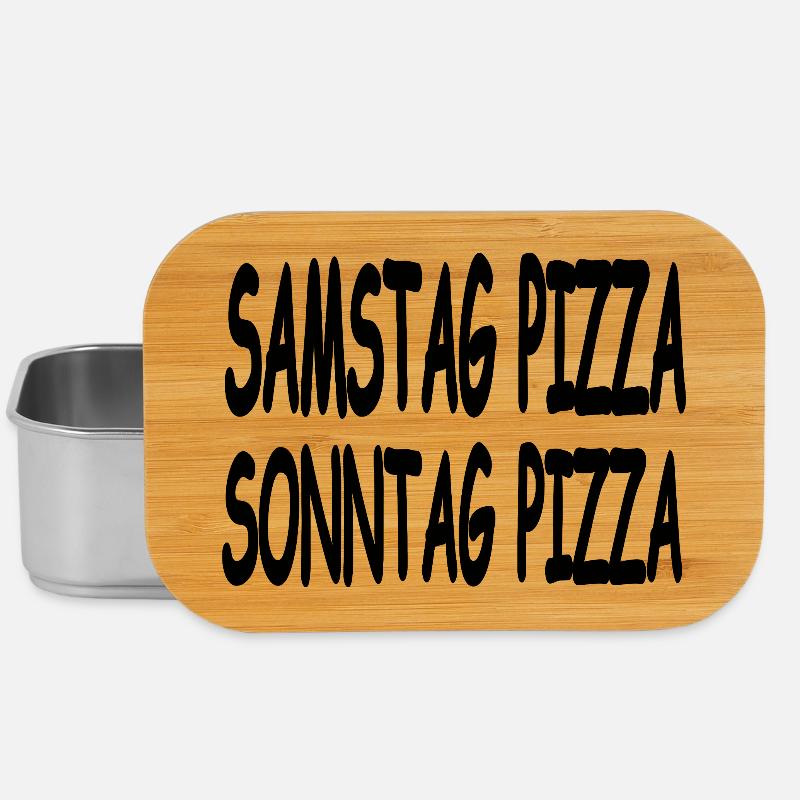 Pizza - Lunch Box - Silber