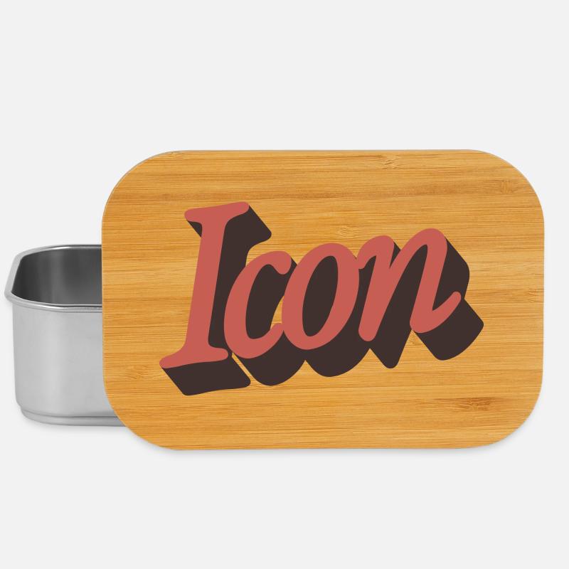 Écriture Retro Icon en orange d’automne - Boîte à goûter - argent