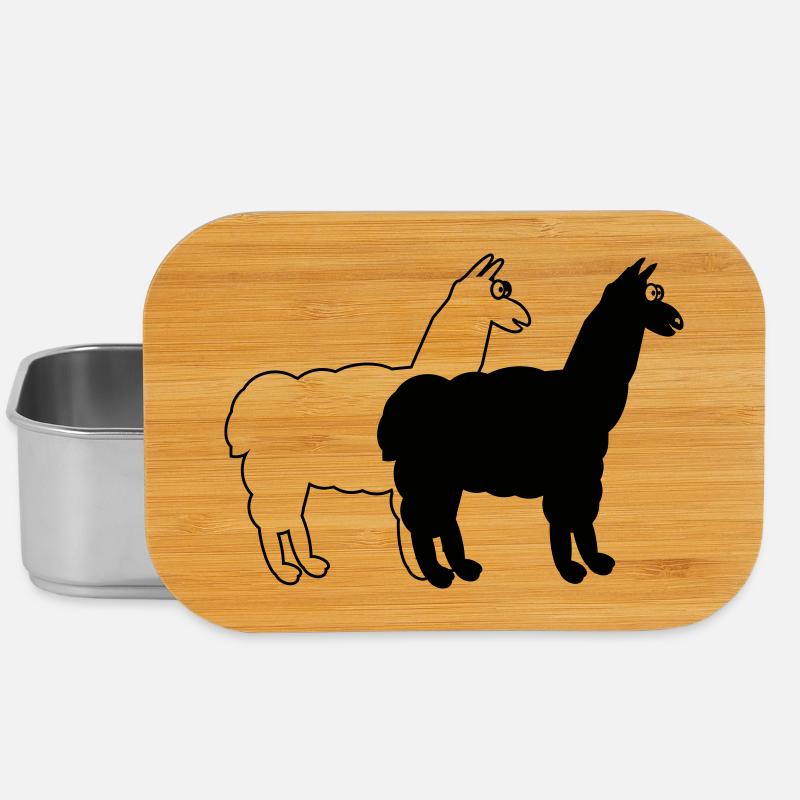 witzige Alpakas  - Lunch Box - Silber