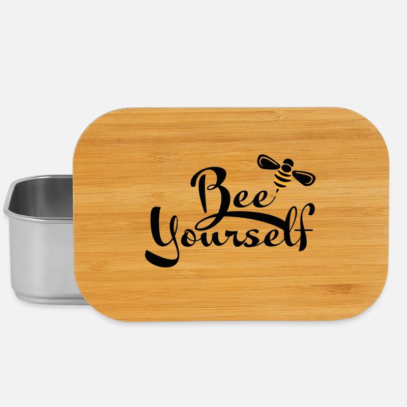 bee yourself - motivation to protect the bee - Lunch Box - silver