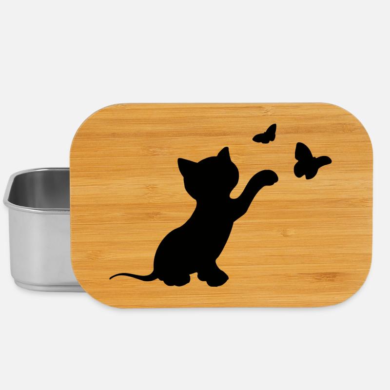 cat - Lunch Box - silver