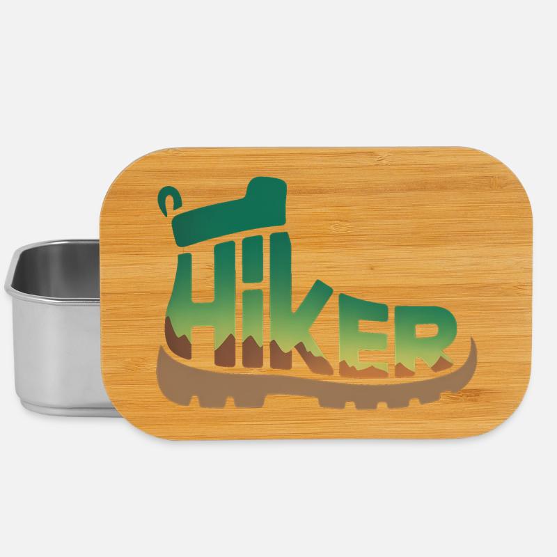 Wanderer Typografie - Wandern Design - Lunch Box - Silber