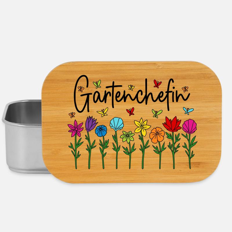 Garten Chefin Blumen Gartenarbeit Gartenchefin - Lunch Box - Silber