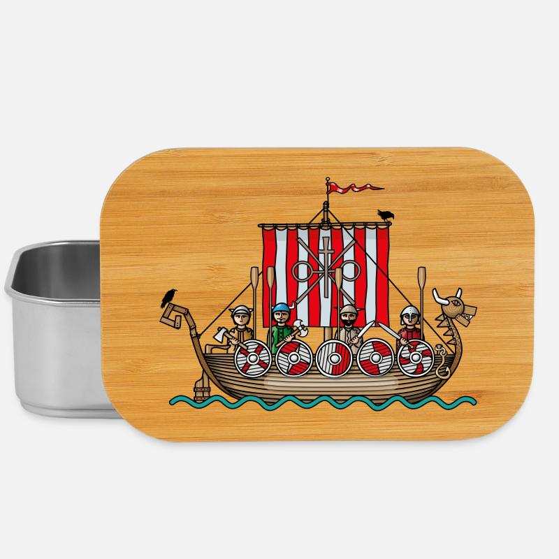 Wikinger auf hoher See - Lunch Box - Silber