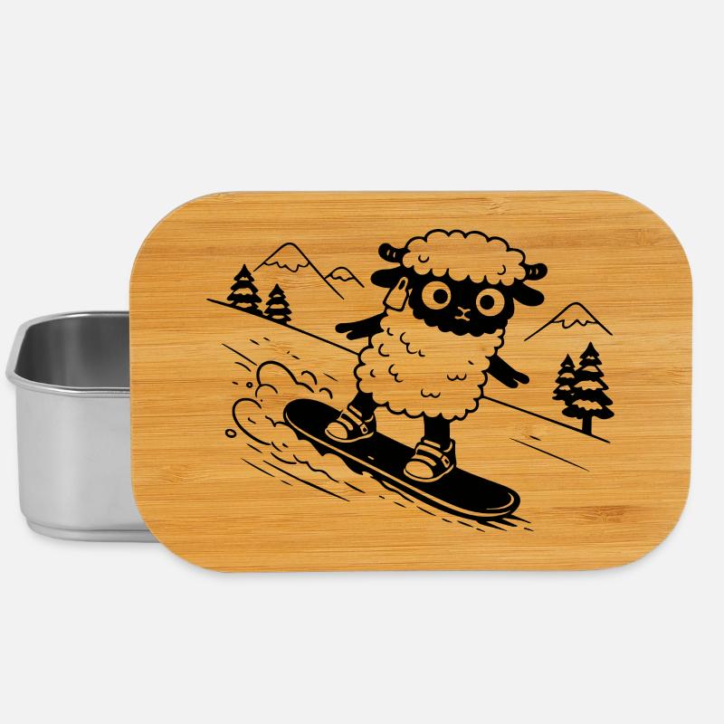 Snowboard sheep - Lunch Box - silver
