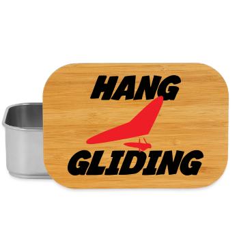 Hanggliding-Zentriertes Flügelabzeichen - Lunch Box - Silber - Vorne