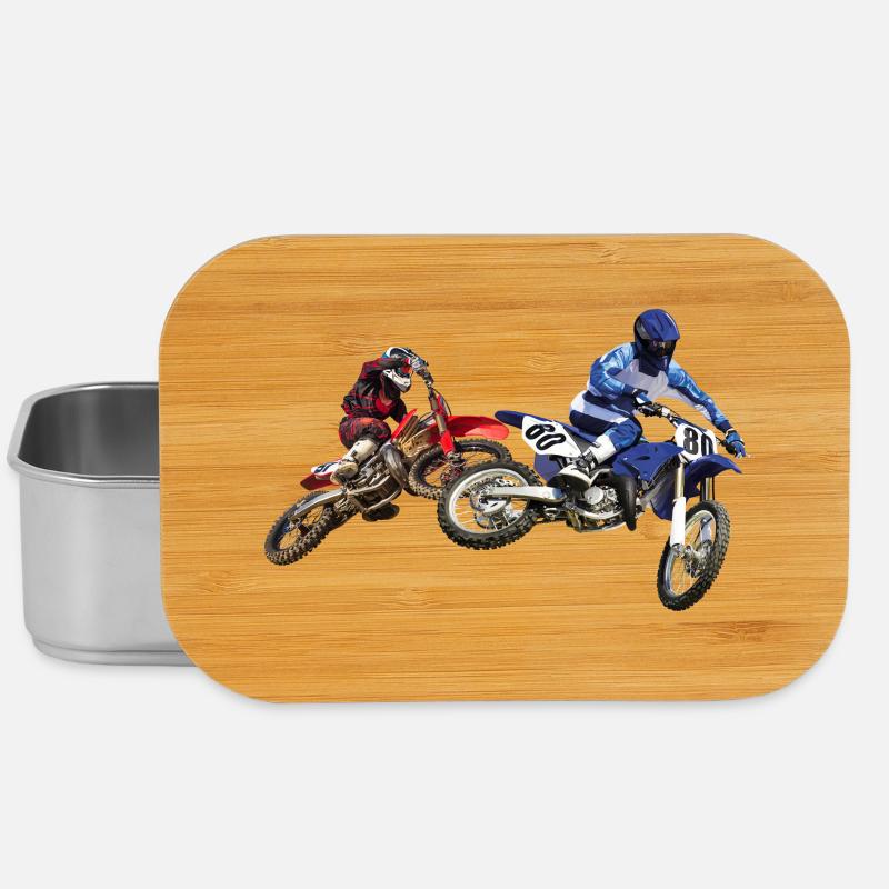 Motocross - Boîte à goûter - argent